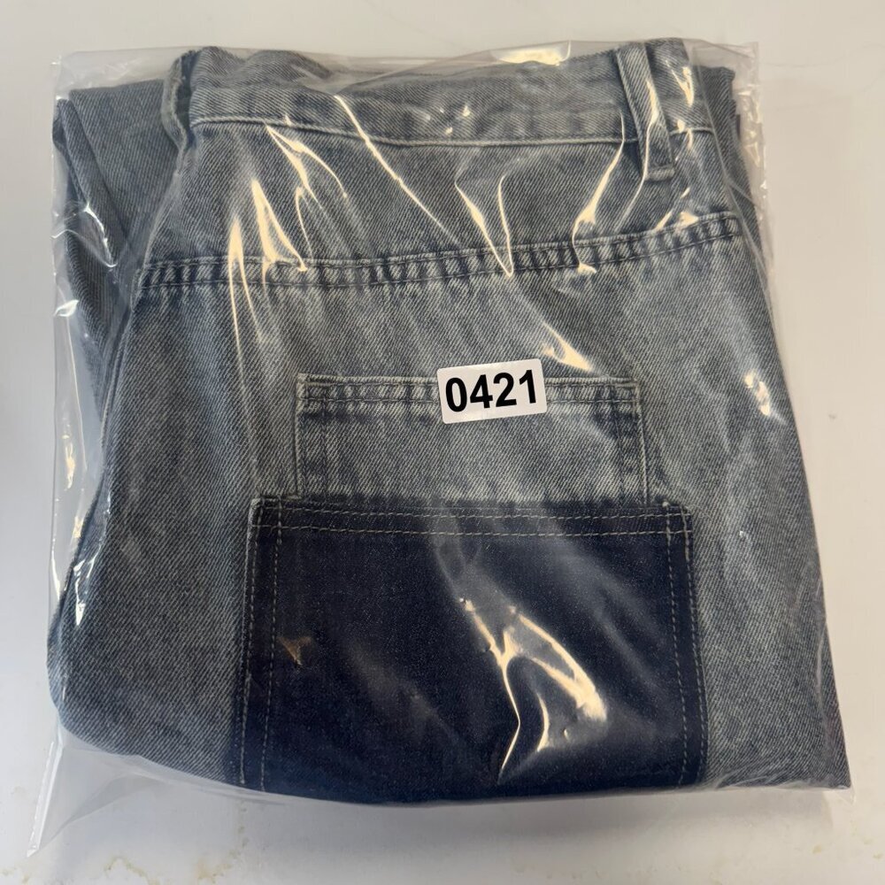 Aelfric Eden Jeans Womens 34 Blue Wide Leg Mid Rise Medium Wash - Picture 13 of 13